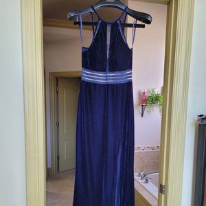 Blue Velvet Holiday Dress